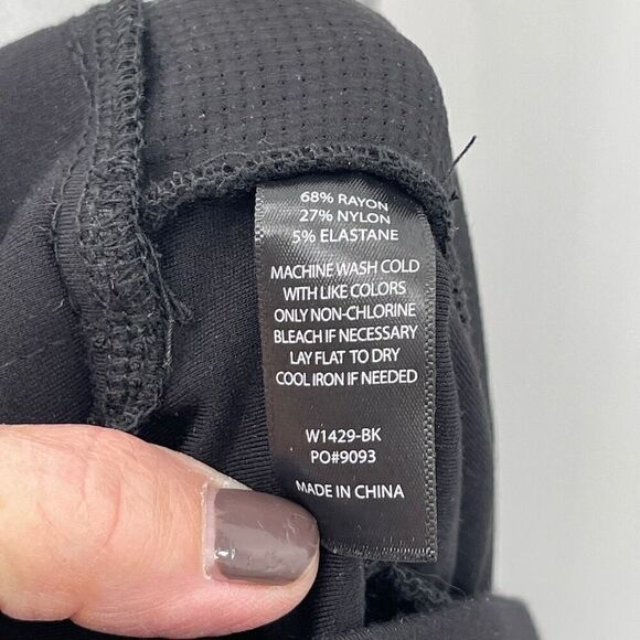 Betabrand Black Straight Leg Pull On Yoga Stretch Classic Dress Pants Large - Picture 6 of 6